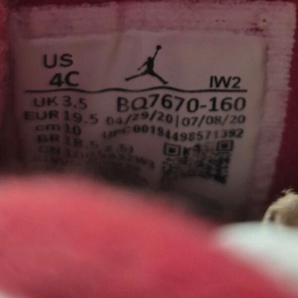 AIR JORDAN Retro 4 (TD) "Fire Red" Toddler Shoes Size 4C - Picture 10 of 10